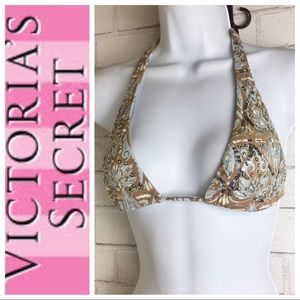 Victoria’s Secret Beaded Print String Bikini Top